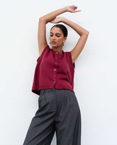 AUTUMN KNIT BUTTON VEST